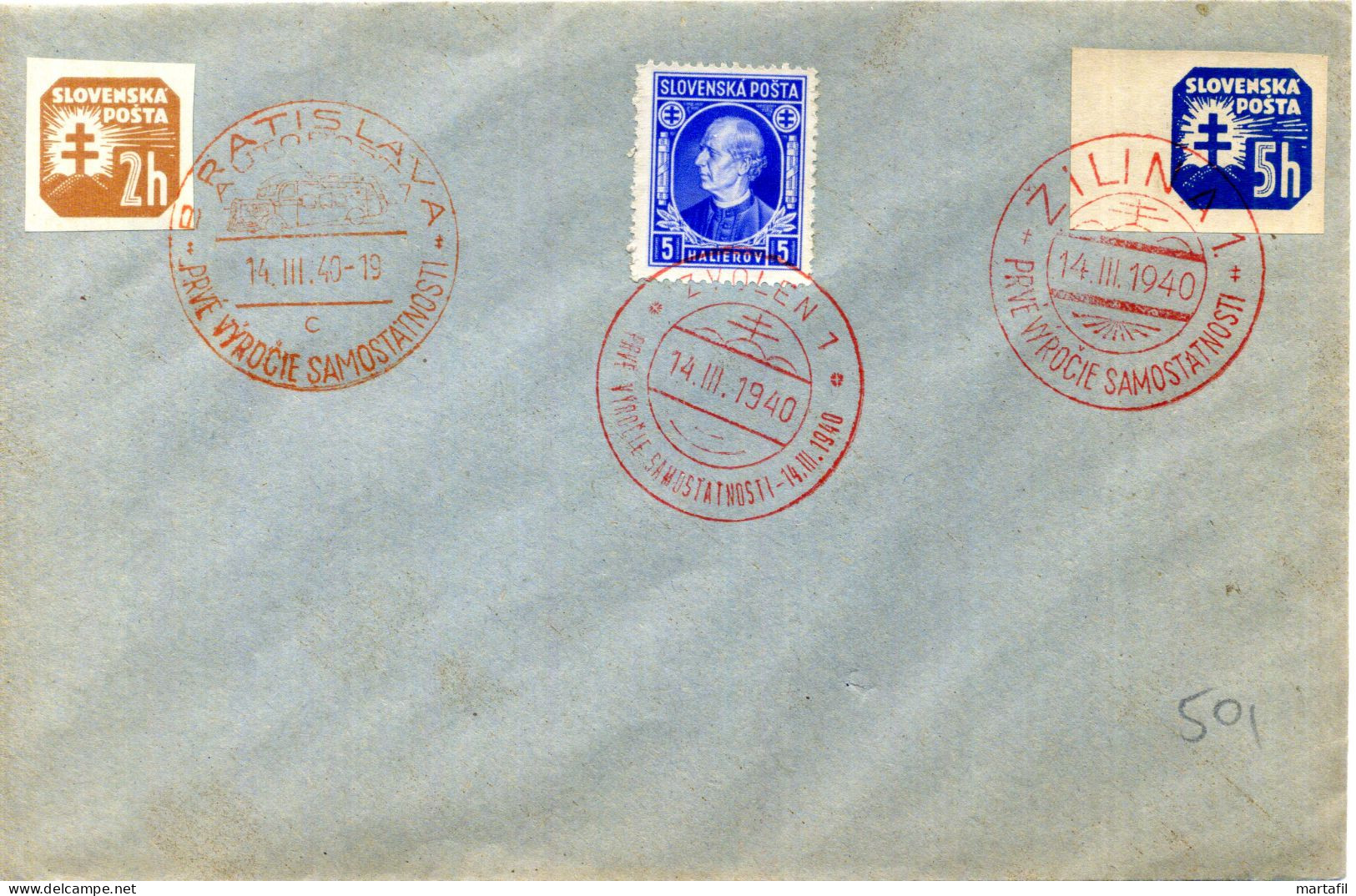 SLOVACCHIA, Slovensko, Storia Postale & Annulli - 1940 - Cartas & Documentos