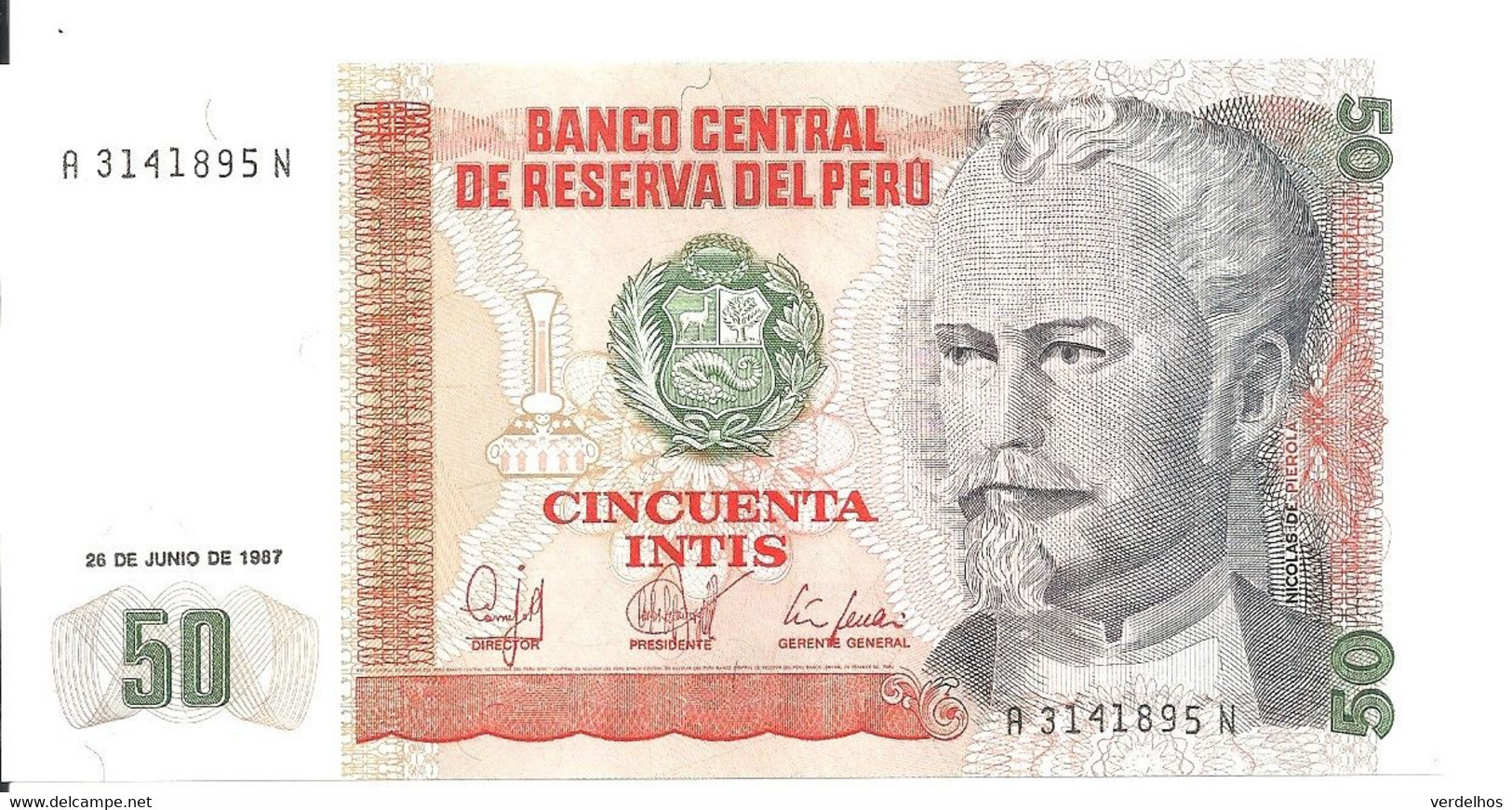 PEROU 50 INTIS 1987 UNC P 131 B - Peru