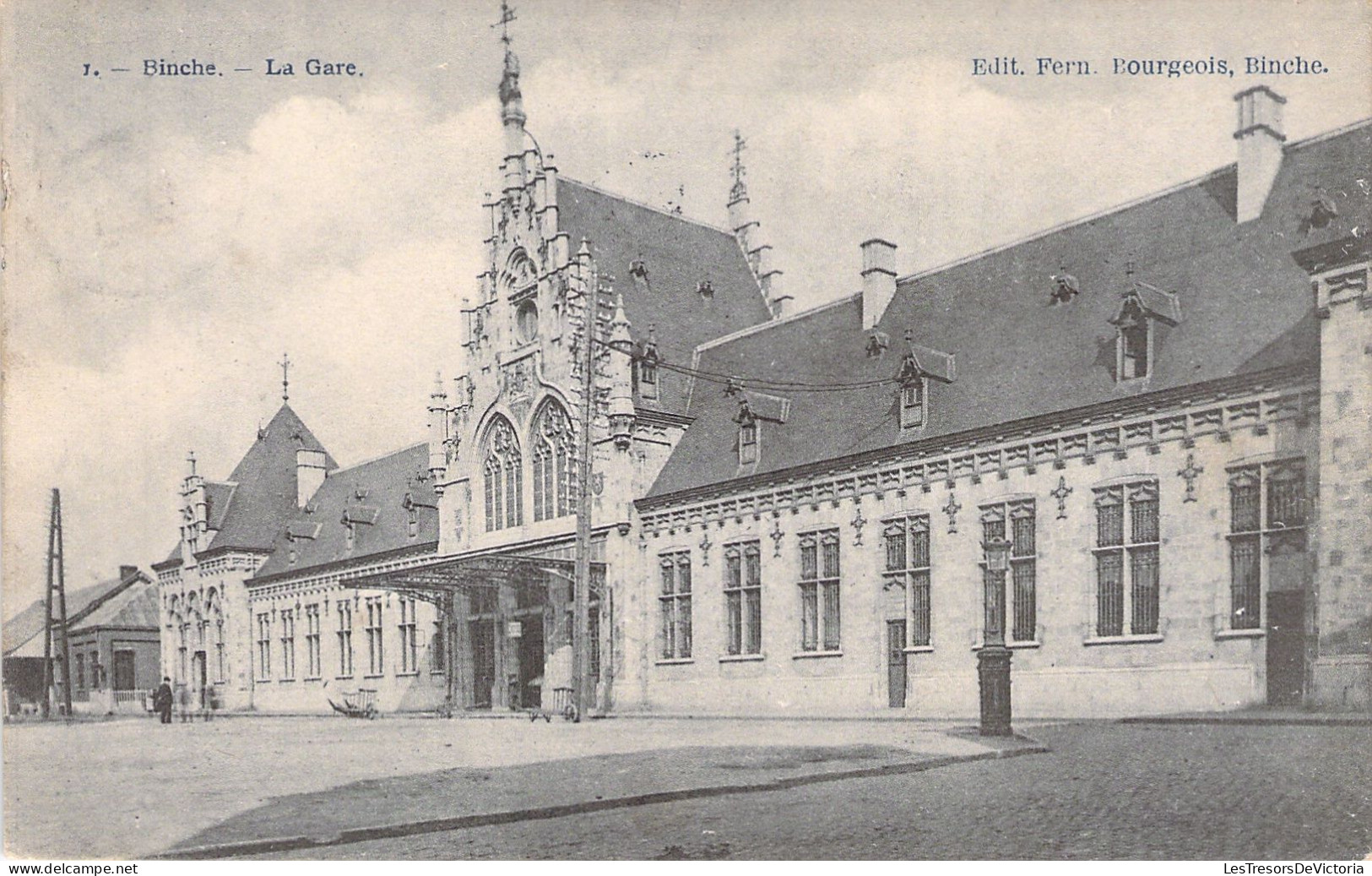 BELGIQUE - Binche - La Gare - Edit Fern Bourgeois - Carte Postale Ancienne - Binche