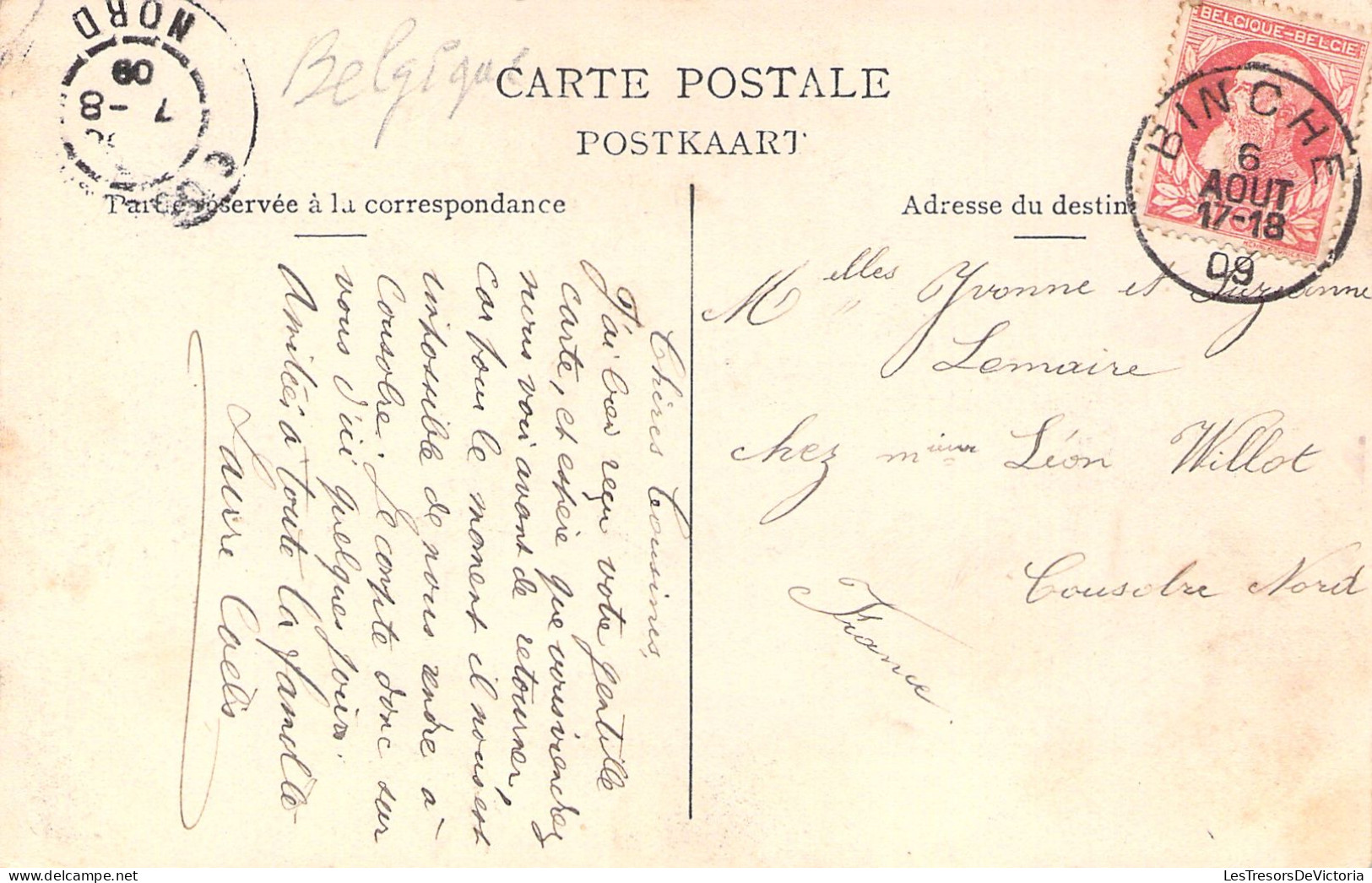 BELGIQUE - Binche - La Gare - Edit Fern Bourgeois - Carte Postale Ancienne - Binche