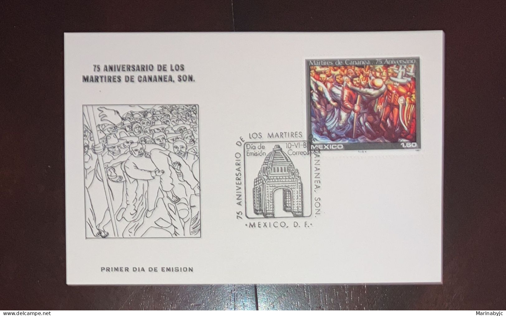 SD)1981, MEXICO, MAXIMUM CARD, 75TH ANNIVERSARY OF THE MARTYRS OF CANANEA, SON, MONUMENT TO THE MEXICAN REVOLUTION - Mexique