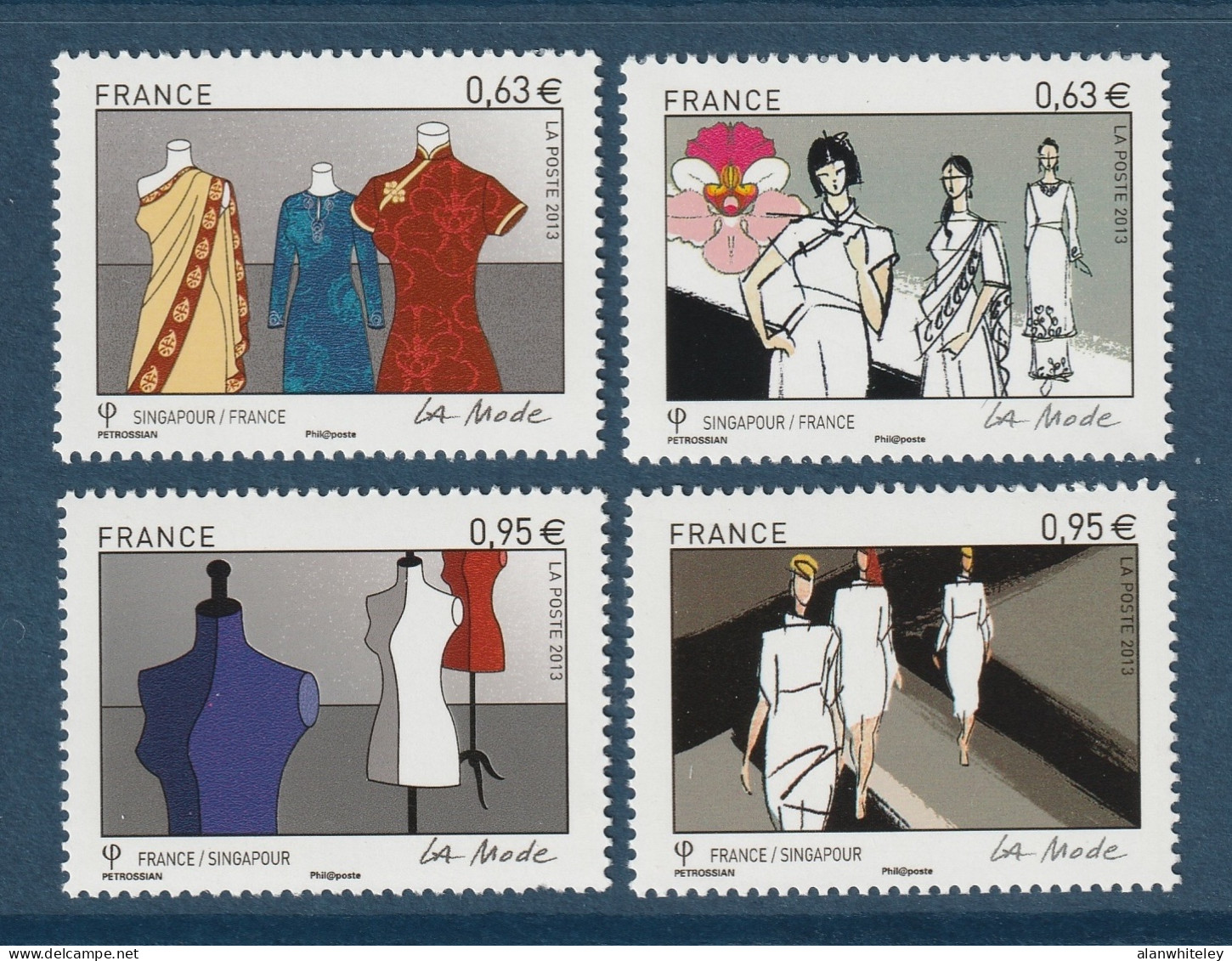 FRANCE 2013 Fashion (Joint Issue With Singapore): Set Of 4 Stamps UM/MNH - Gezamelijke Uitgaven