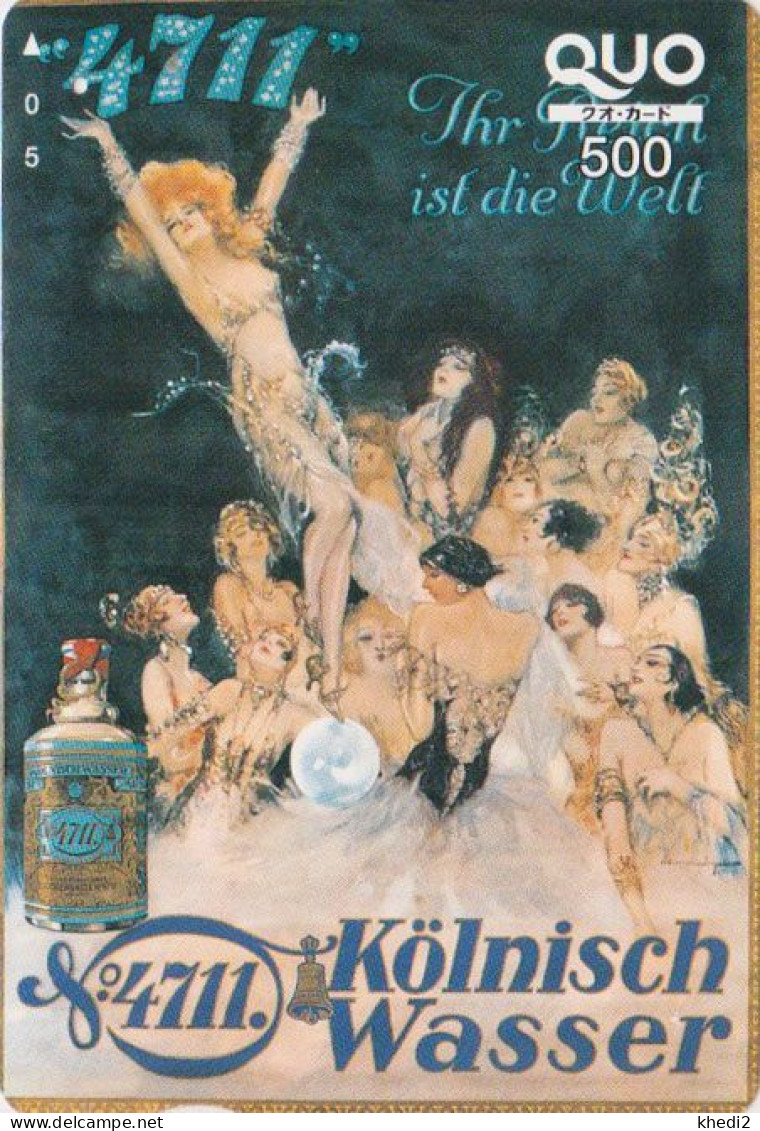 Carte JAPON - PARFUM EAU DE COLOGNE 4711 - KÖLNISCH WASSER POSTER GERMANY Rel Femme Girl JAPAN QUO Card - 262 - Parfum