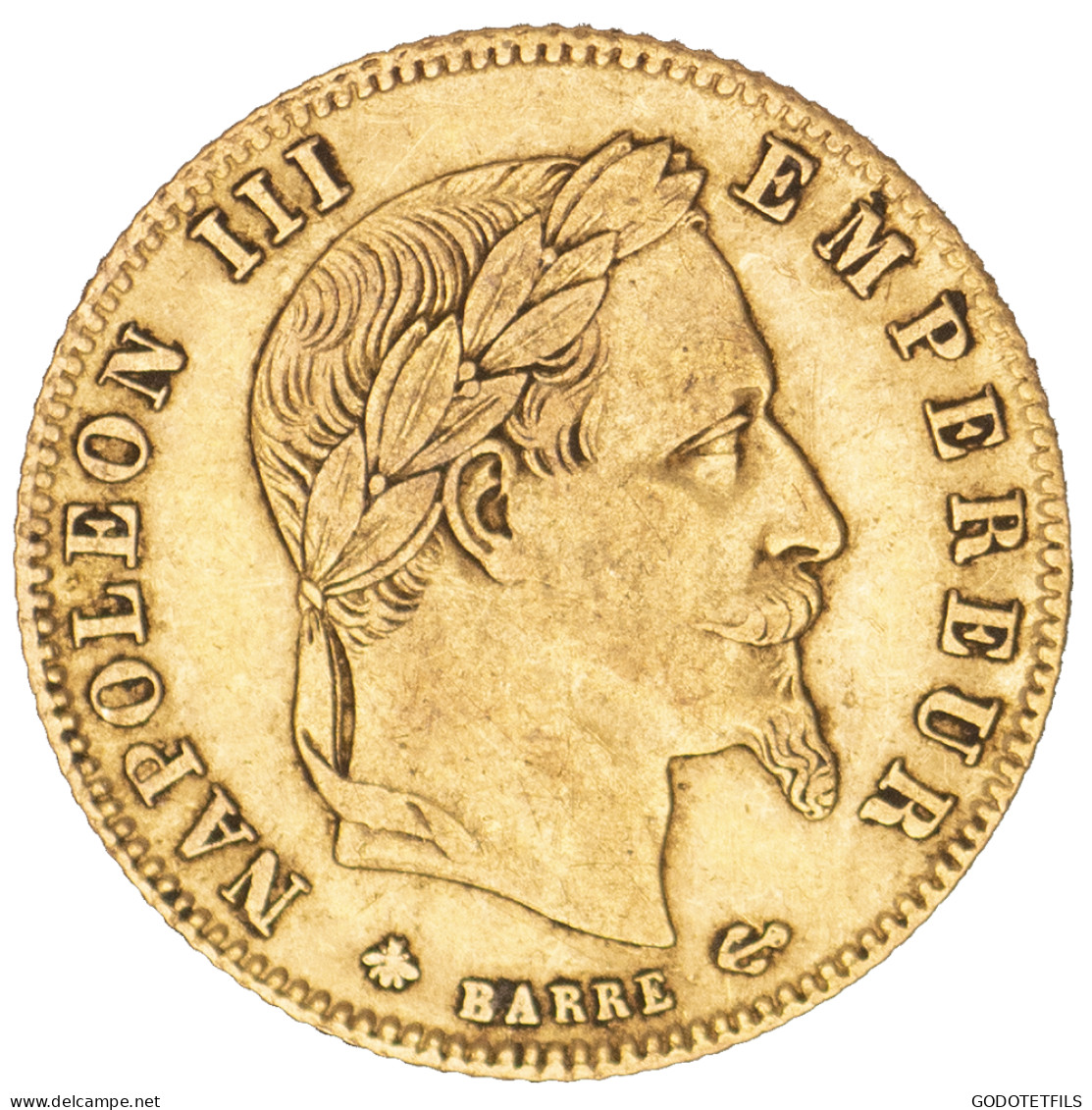 Second-Empire- 5 Francs Napoléon III Tête Laurée 1868 Paris - 5 Francs (goud)