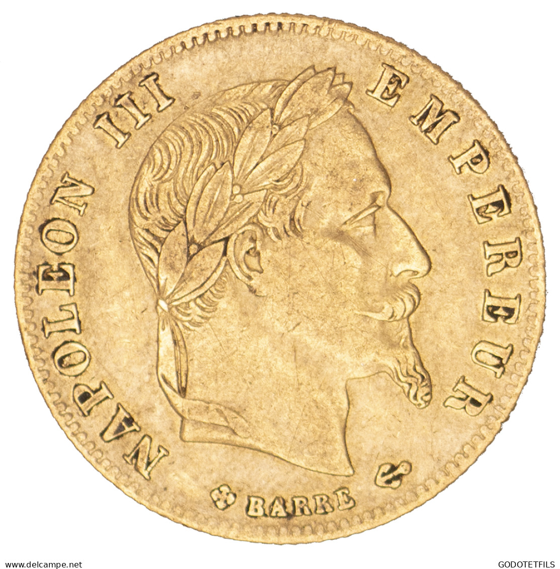 Second-Empire- 5 Francs Napoléon III Tête Laurée 1866 Strasbourg - 5 Francs (gold)