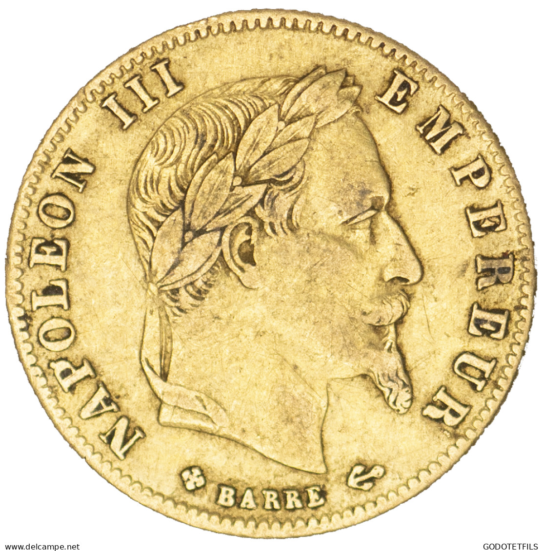 Second-Empire- 5 Francs Napoléon III Tête Laurée 1868 Strasbourg - 5 Francs (oro)