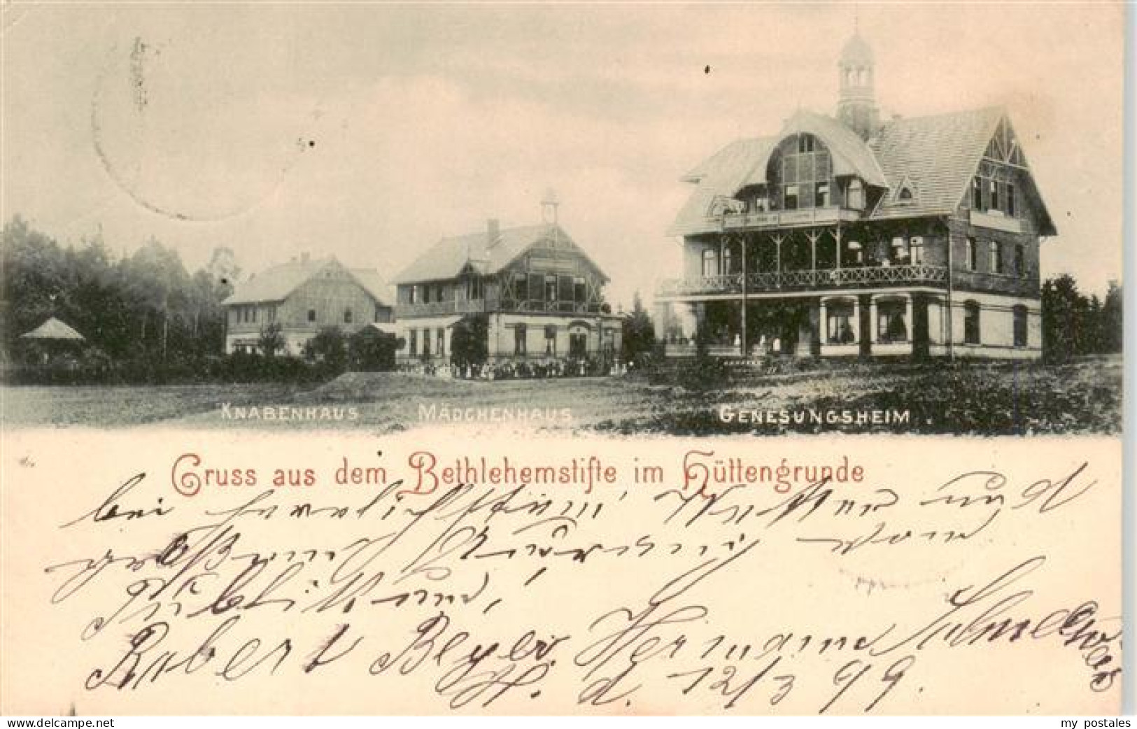 73939425 Huettengrund_Hohenstein-Ernstthal Bethlehemstift Knabenhaus Maedchenhau - Hohenstein-Ernstthal