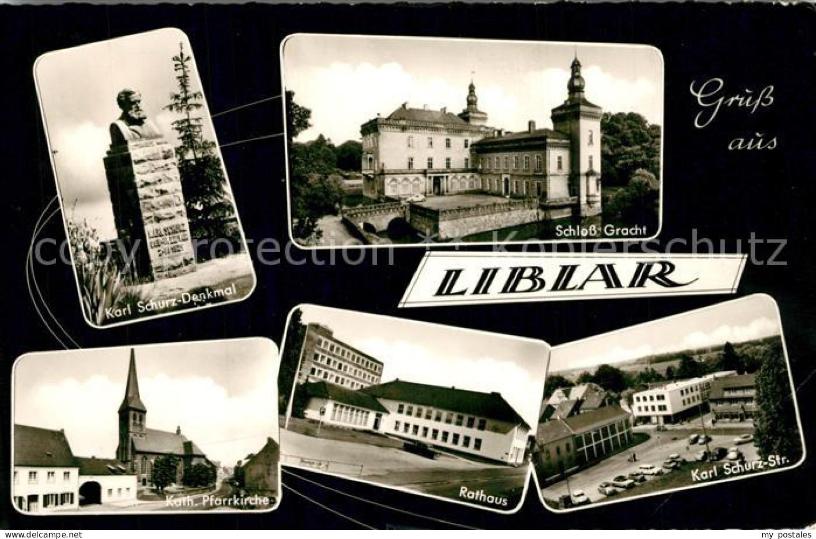 43370680 Liblar Karl Schurz Denkmal Bueste Schloss Gracht Kirche Rathaus Karl Sc - Erftstadt