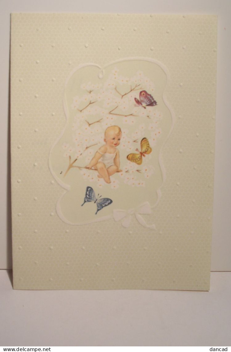 FAIRE-PART  NAISSANCE ( N°12 )   - ENFANT - PAPILLONS - Nacimiento & Bautizo