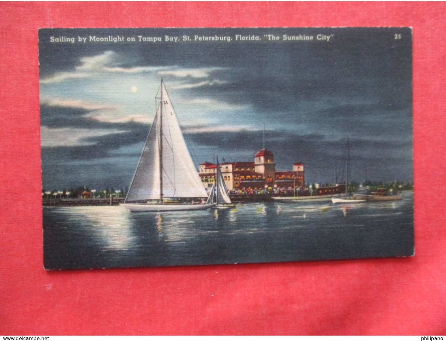 Sailing By Moonlight. Tampa Bay.    St Petersburg - Florida > St Petersburg  Ref 6260 - St Petersburg