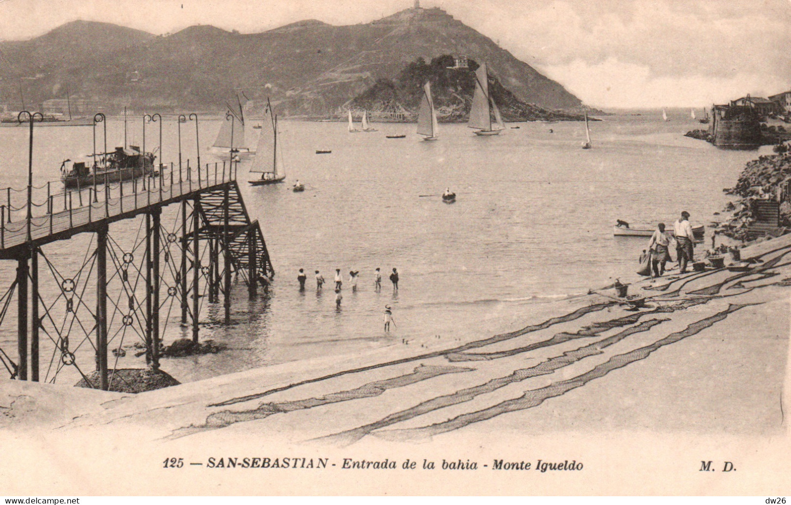 Guipúzcoa - San Sebastián - Entrada De La Bahia, Monte Igueldo - Carte M.D. N° 125 Non Circulée - Guipúzcoa (San Sebastián)