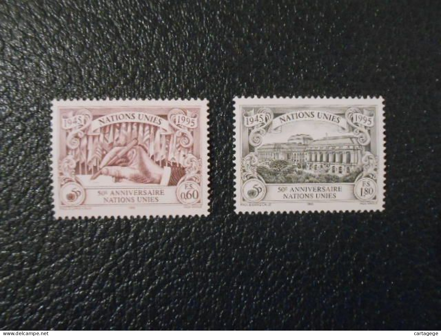 NATIONS-UNIES GENEVE YT  289/290 - 50e ANNIVERSAIRE DES NATIONS-UNIES** - Unused Stamps