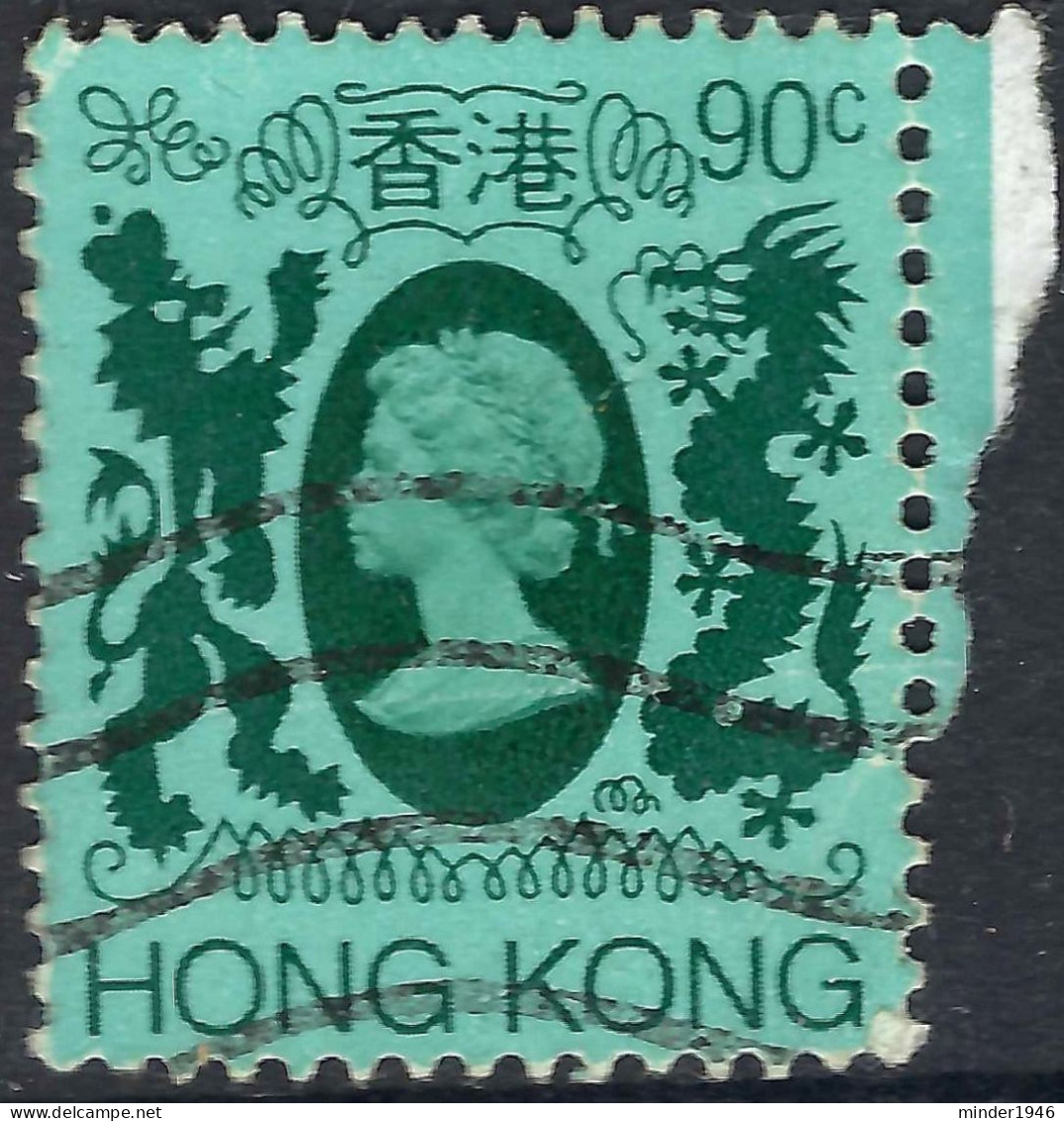 HONG KONG 1985 QEII 90c Bluish Green/Blackish Blue SG477 FU - Gebraucht