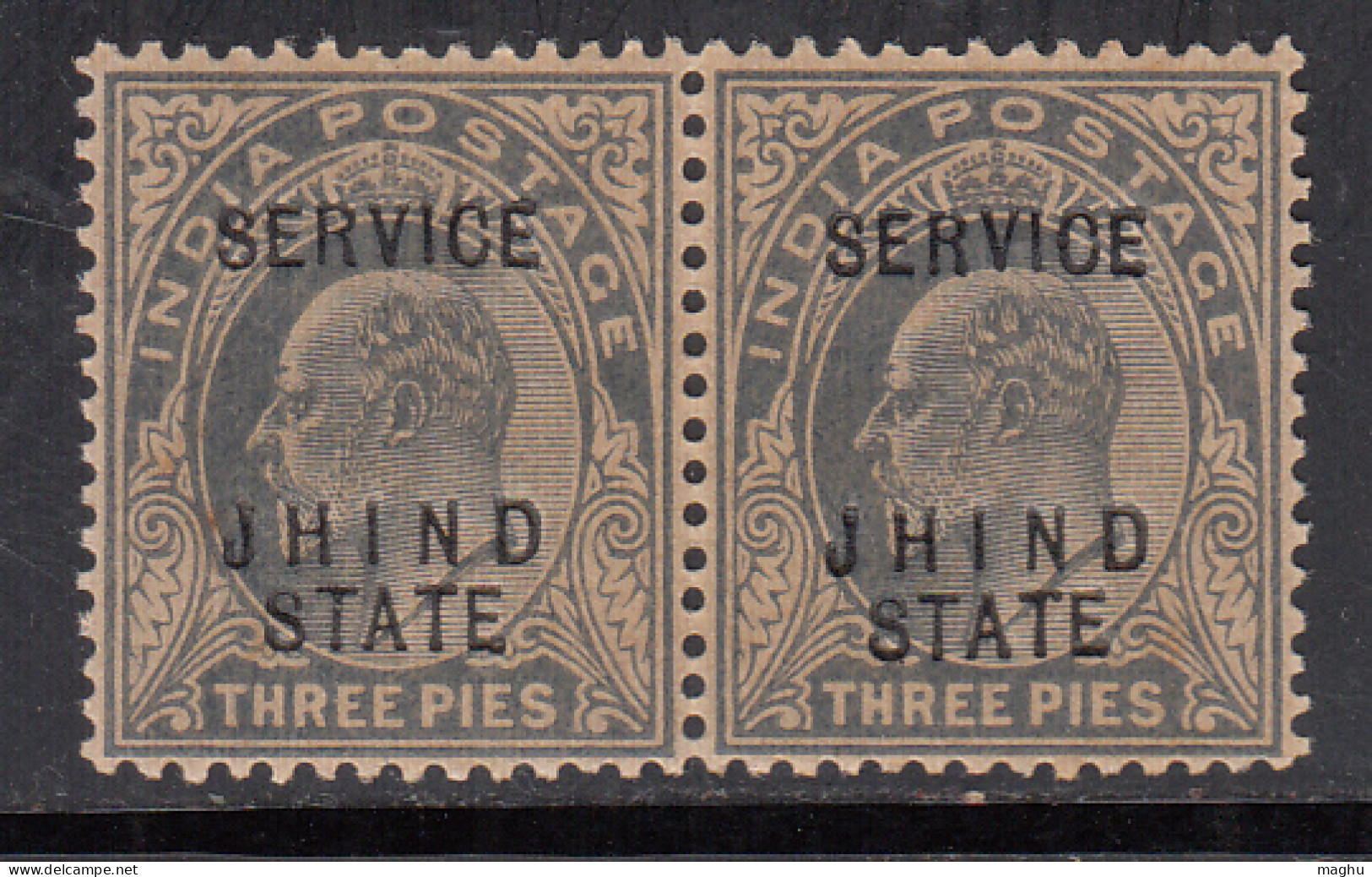 ½a MH Pair Edward, Jhind / Jind State SERVICE, 1903-1906, British India - Jhind