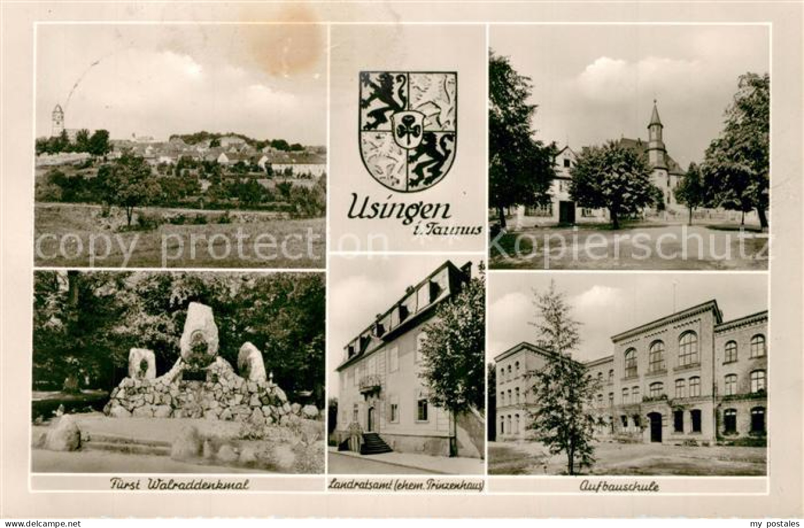 43362355 Usingen Panorama Fuerst Walraddenkmal Landratsamt Aufbauschule Usingen - Usingen