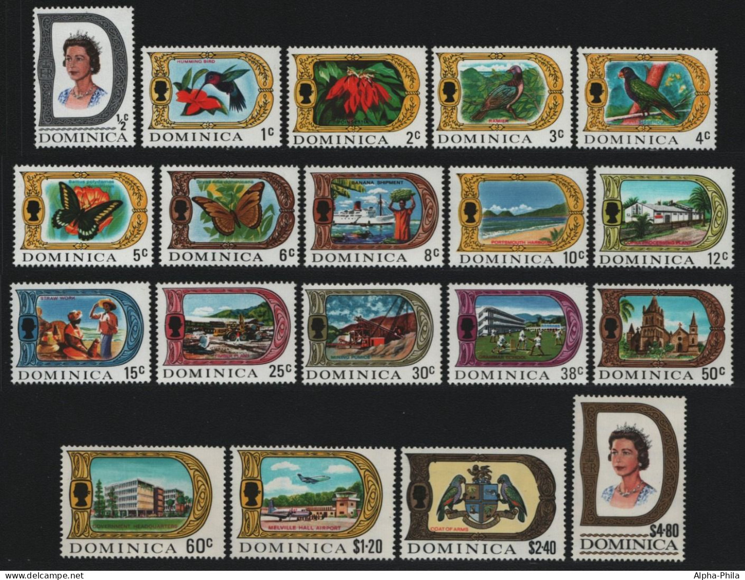 Dominica 1969 - Mi-Nr. 267-285 ** - MNH - Queen Elisabeth II - Dominique (...-1978)