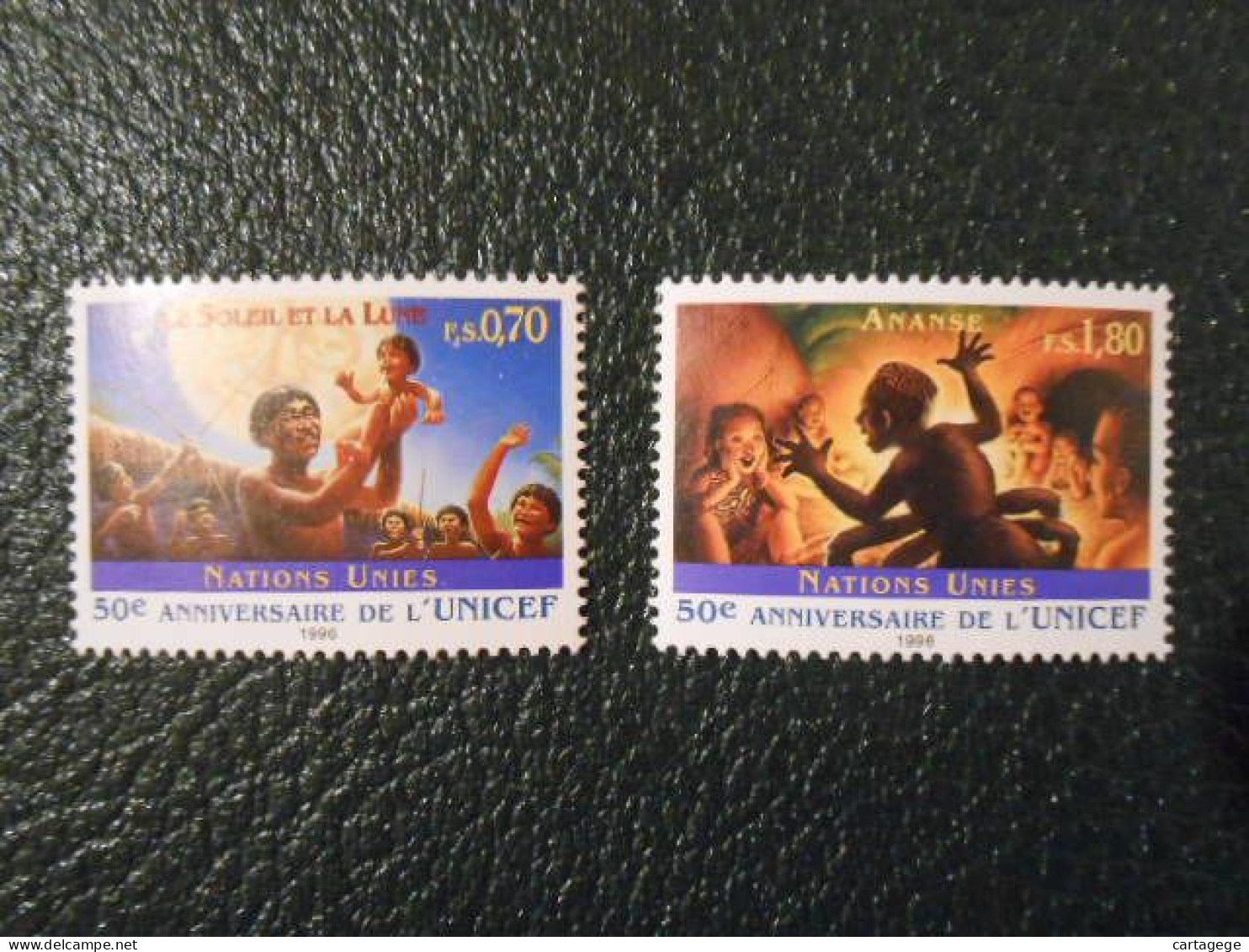 NATIONS-UNIES GENEVE YT  321/322 CINQUANTENAIRE DE L'UNICEF** - Ungebraucht