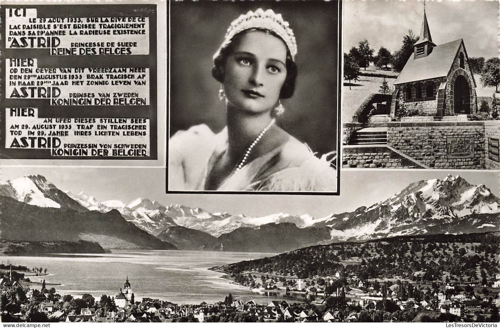 BELGIQUE - Küssnacht E Rigi (Schweiz) - Gedächniskapelle - SM Astrid Reine Des Belges - Cartes Postales Anciennes - Beroemde Personen