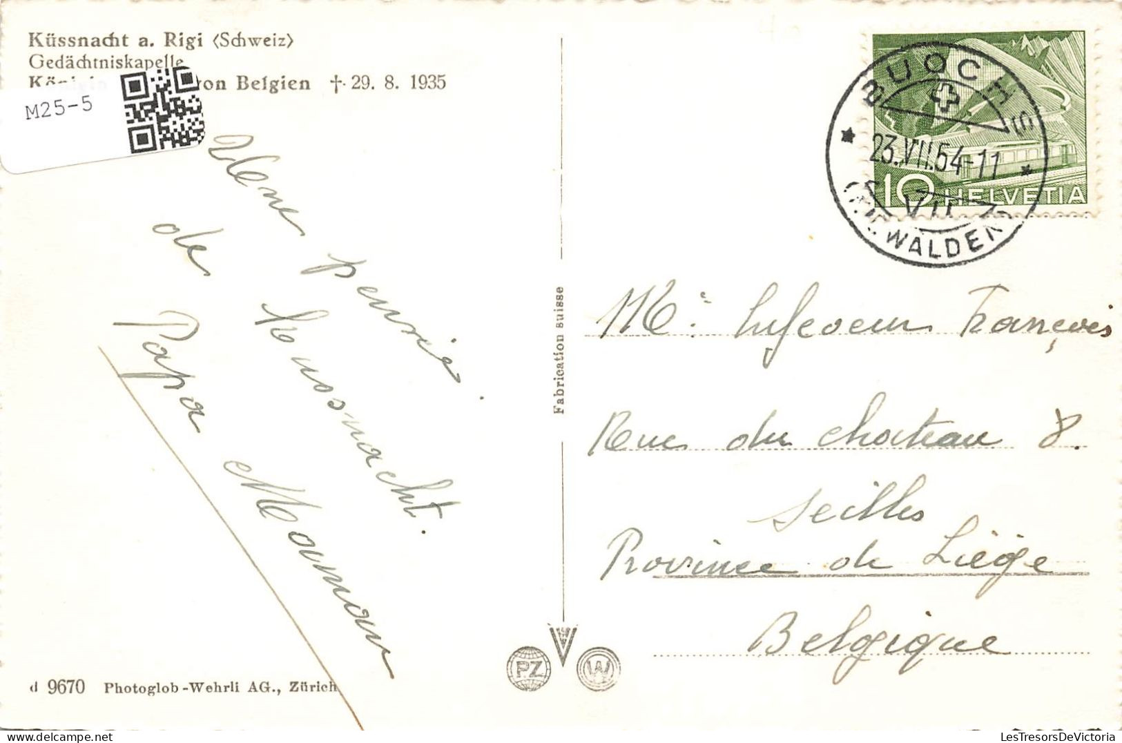 BELGIQUE - Küssnacht E Rigi (Schweiz) - Gedächniskapelle - SM Astrid Reine Des Belges - Cartes Postales Anciennes - Personaggi Famosi