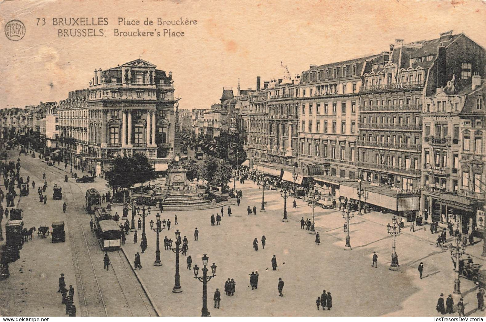 BELGIQUE - Bruxelles - Place De Brouckère - Animé - Cartes Postales Anciennes - Plätze