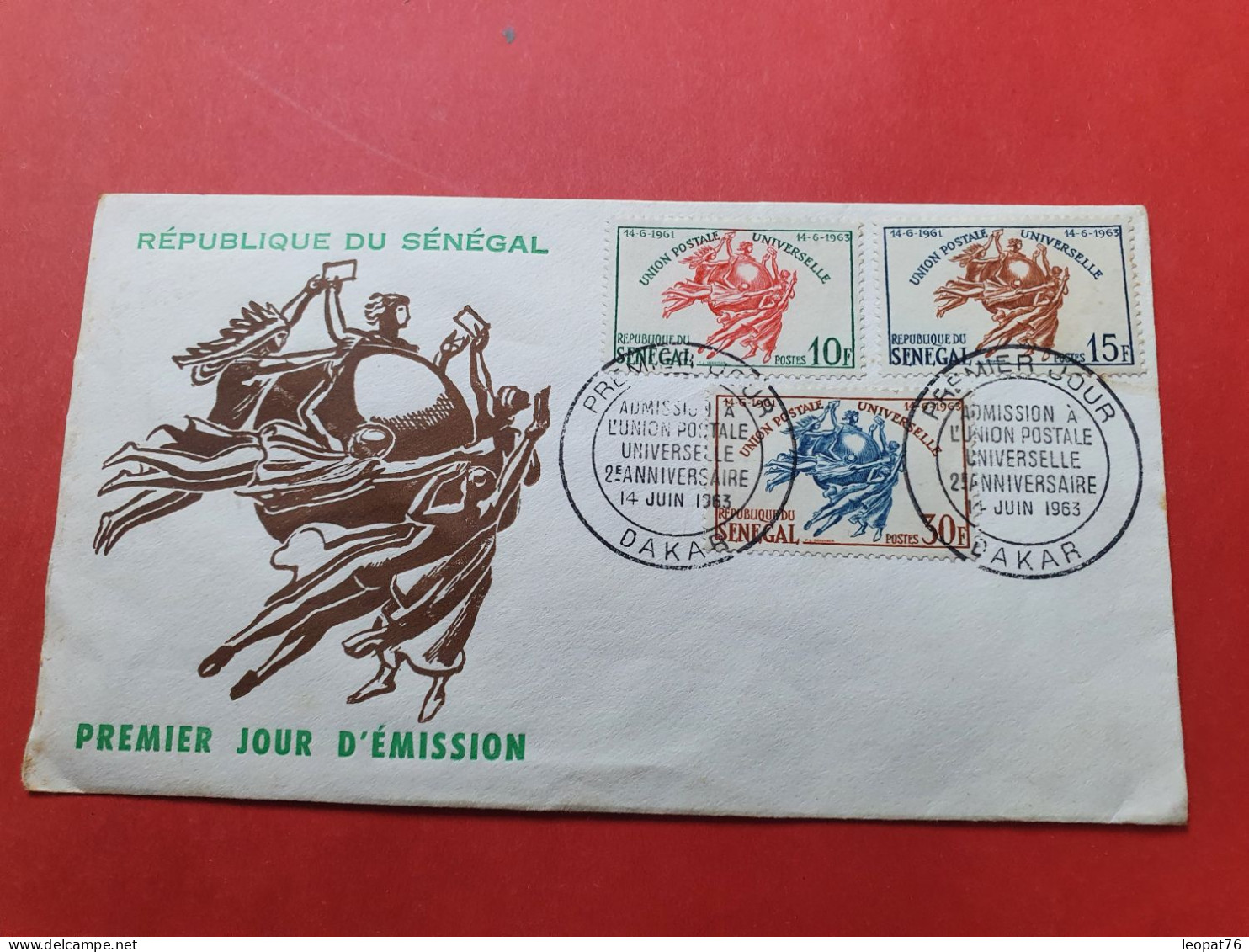 Sénégal - Enveloppe FDC En 1963 - Union Postale Universelle - N 180 - Sénégal (1960-...)