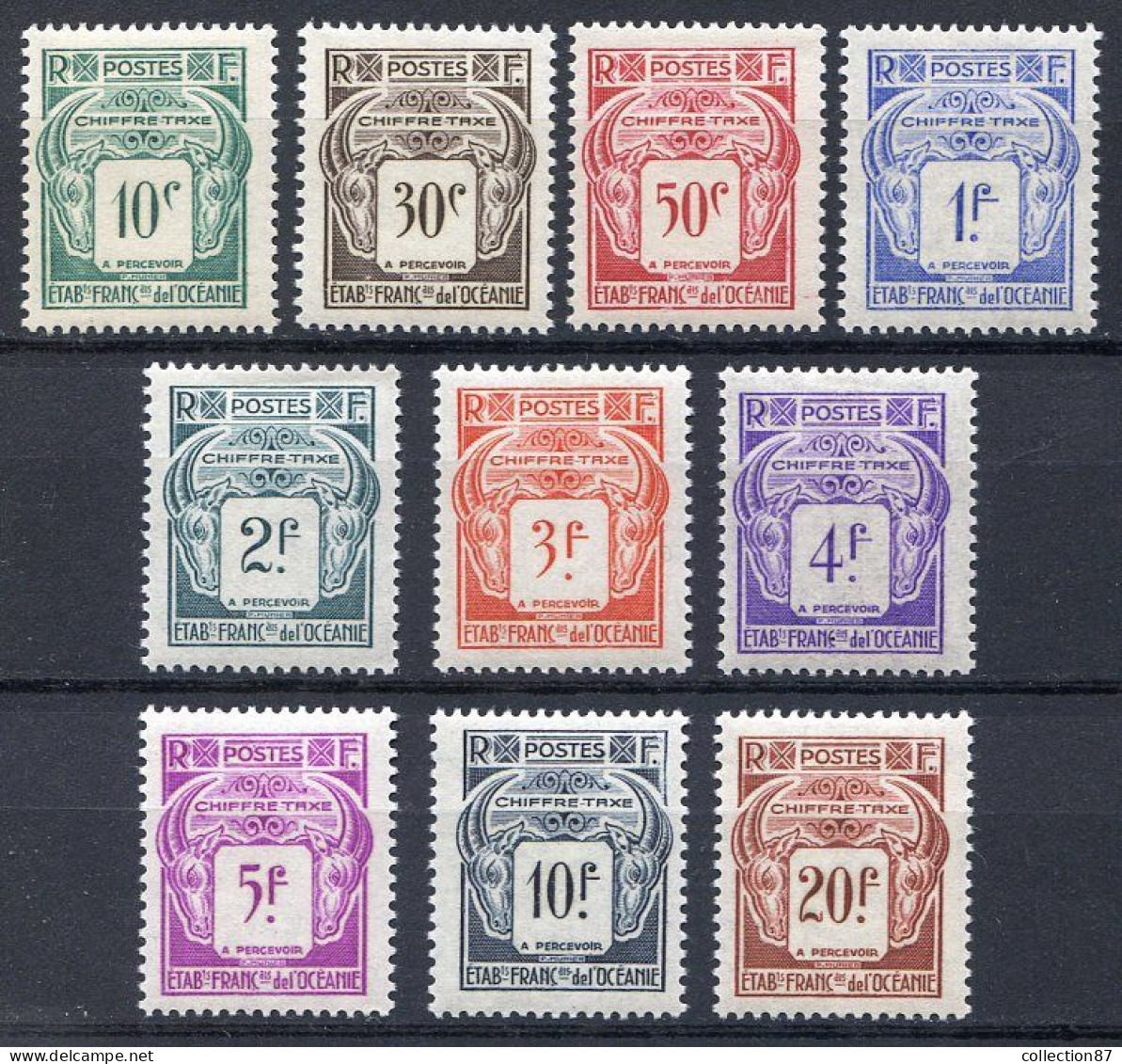 Réf 79 < OCEANIE < TAXE N° 18 à 27 * Neuf Ch * MH - Postage Due