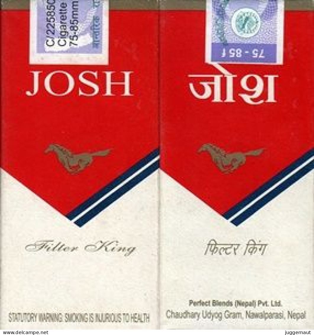 Nepal Josh Cigarettes (Mini) Empty Hard Pack Case/Cover Used - Empty Cigarettes Boxes