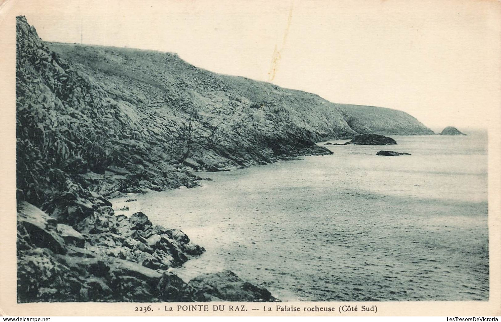 FRANCE - La Pointe Du Raz - La Falaise Rocheuse (Côté Sud) - Cartes Postales Anciennes - La Pointe Du Raz