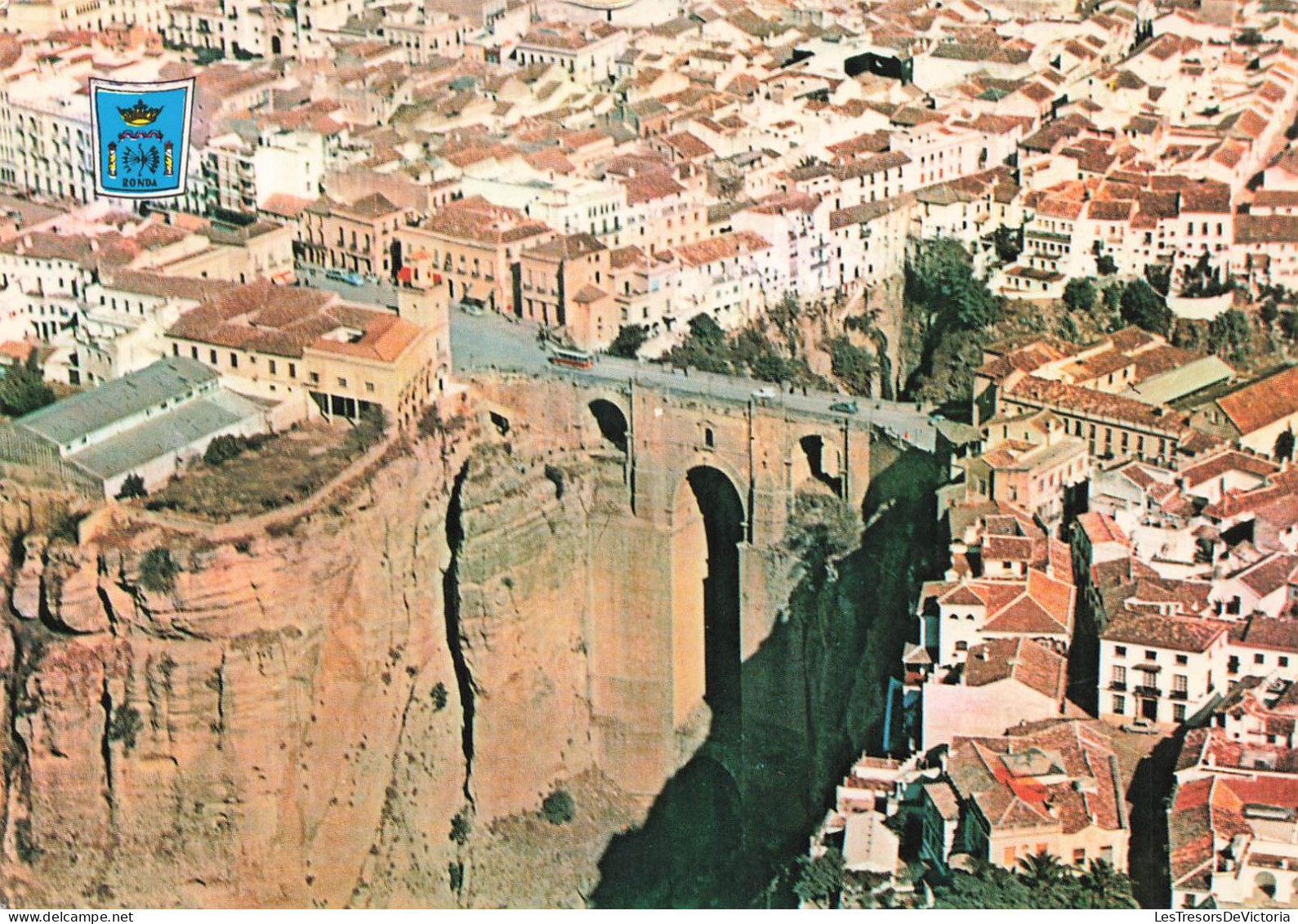 ESAPGNE - Malaga - Ronda - Vue Aérienne Du Pont  Et Ses Environs - Colorisé -  Carte Postale - Malaga
