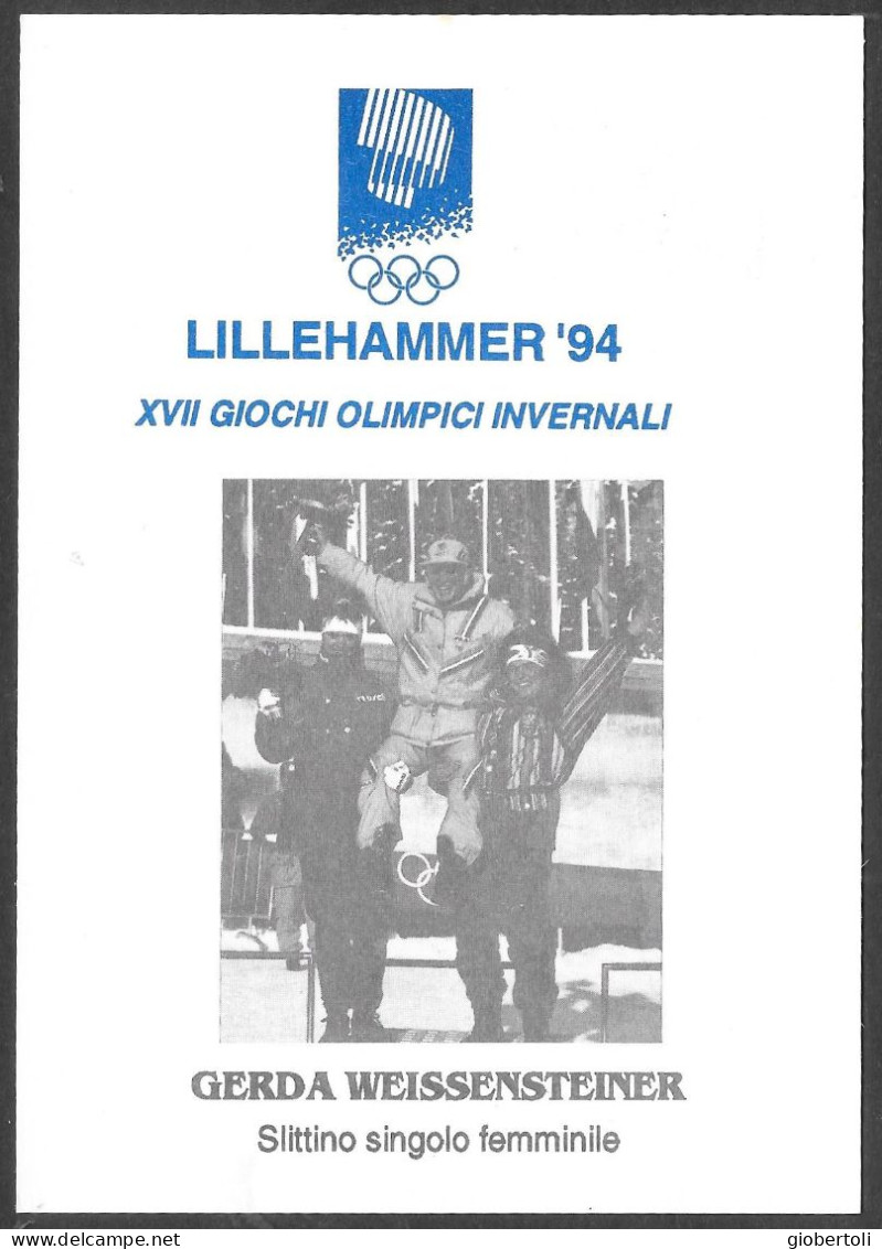 Italia/Italy/Italie: Intero, Stationery, Entier, Slittino Femminile, Women's Sledding, La Luge Féminine - Invierno 1994: Lillehammer