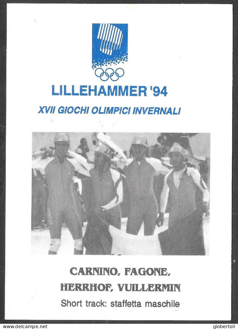 Italia/Italy/Italie: Intero, Stationery, Entier, Staffetta Maschile, Men's Relay, Relais Masculin - Inverno1994: Lillehammer