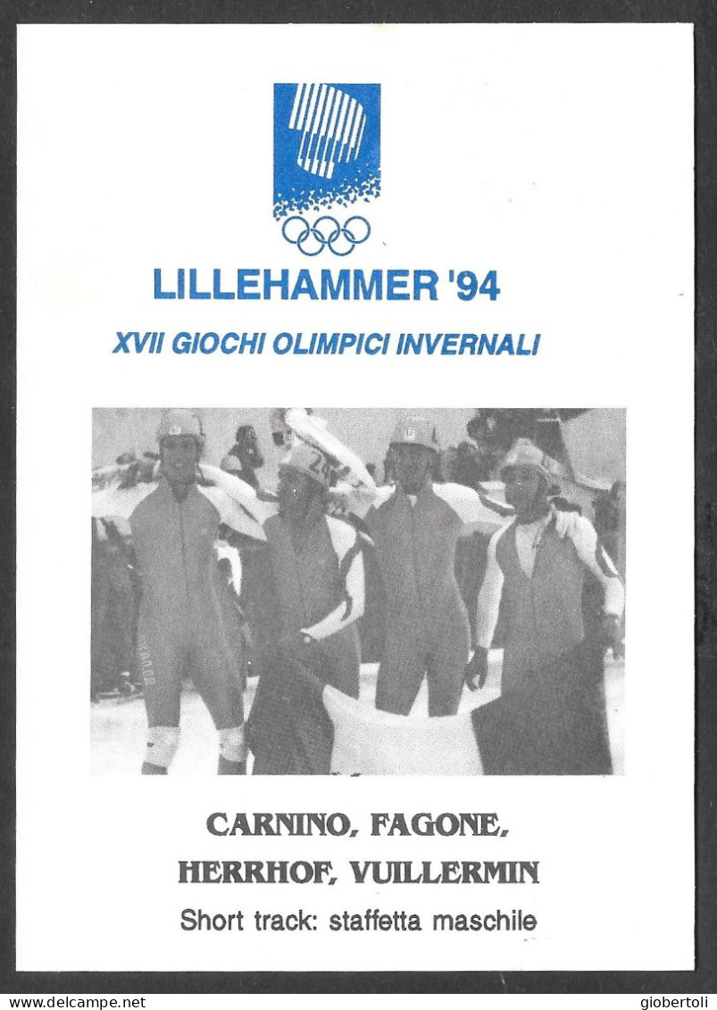 Italia/Italy/Italie: Intero, Stationery, Entier, Staffetta Maschile, Men's Relay, Relais Masculin - Winter 1994: Lillehammer