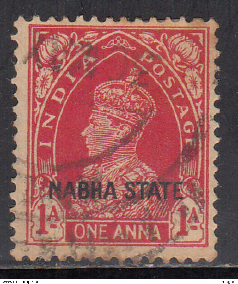 1a Used Nabha State KGVI Series 1938 SG80, British India - Nabha