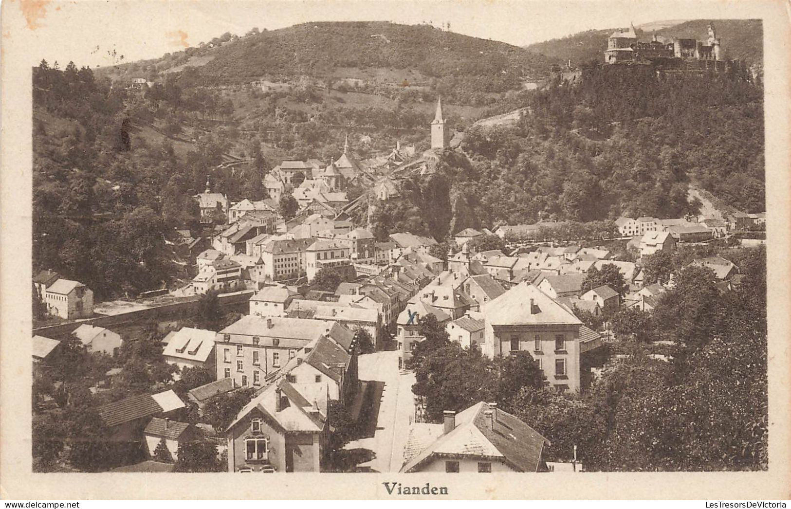 LUXEMBOURG - Vianden - Vue Générale Sur La Ville - Eglise - Cartes Postales Anciennes - Vianden