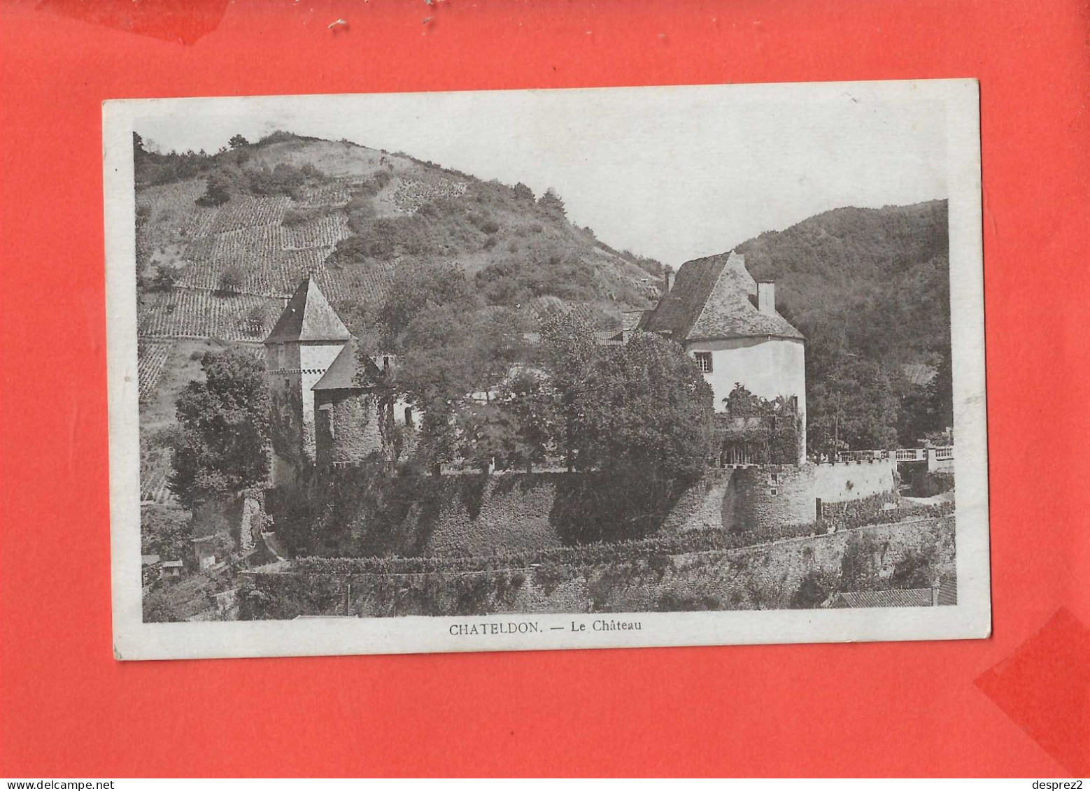 63 CHATELDON Cpa Le Chateau Edit La Cigogne - Chateldon