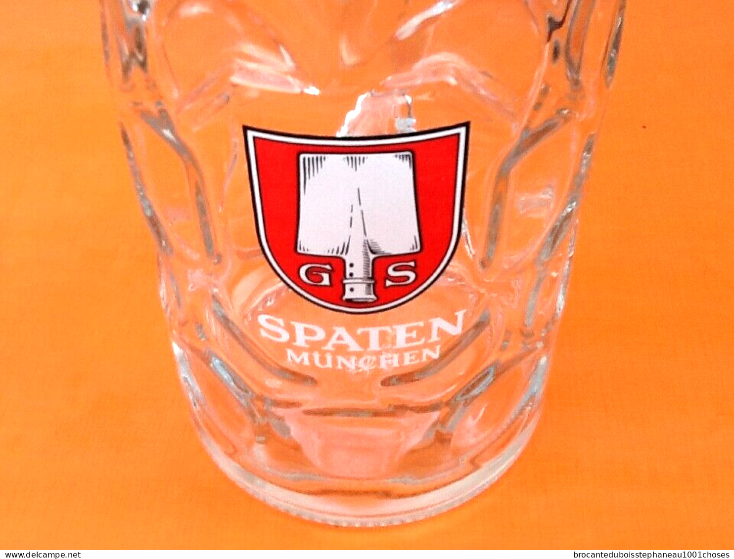 Années 1970  Chope à Bière En Verre (grand Modèle)  1 Litre  SPATEN München  G.S  Autriche - Jarras