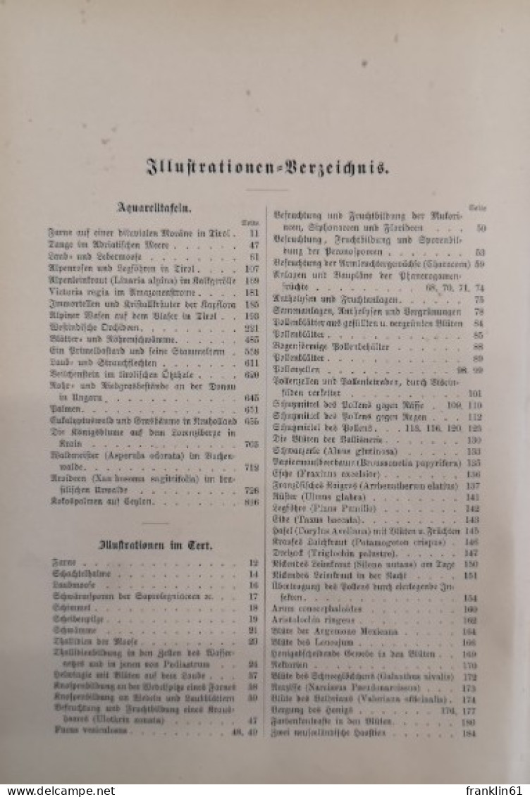 Pflanzenleben. Erster Band: Gestalt und Leben der Pflanze. Zweiter Band: Die Geschichte der Pflanzen. Zwei Bän