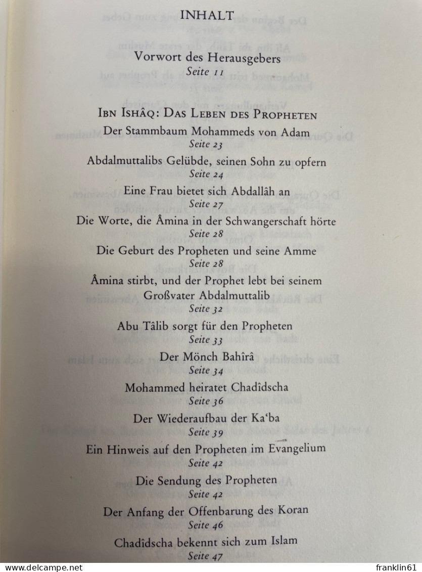 Das Leben Des Propheten. - Autres & Non Classés