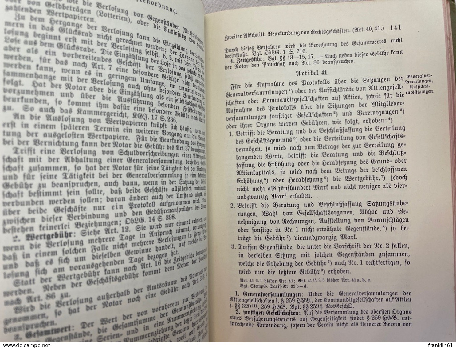 Die bayerische Notariatsgebührenverordnung vom 24.Juni 1915.
