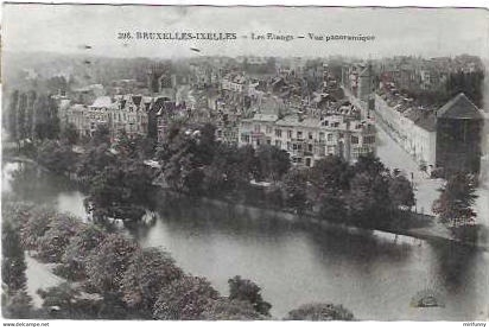 BRUXELLES-IXELLES/LES ETANGS/VUE PANORAMIQUE/TIMBRE ROI ALBERT X 2/ 1921 - Ixelles - Elsene