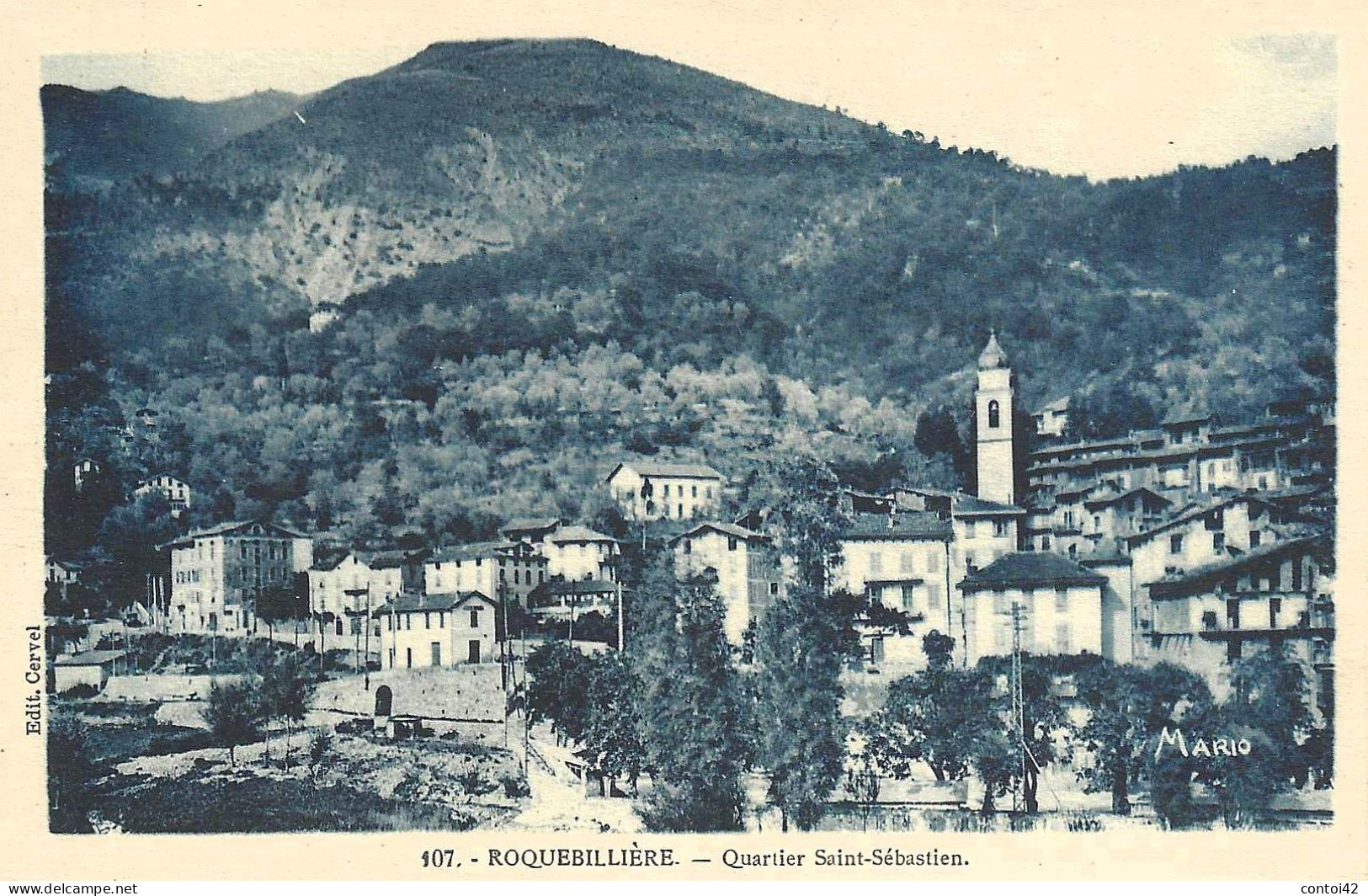 06 ROQUEBILLIERE QUARTIER SAINT-SEBASTIEN N°107 EDITEUR CERVEL VALLEE DE LA VESUBIE ALPES MARITIMES - Roquebilliere