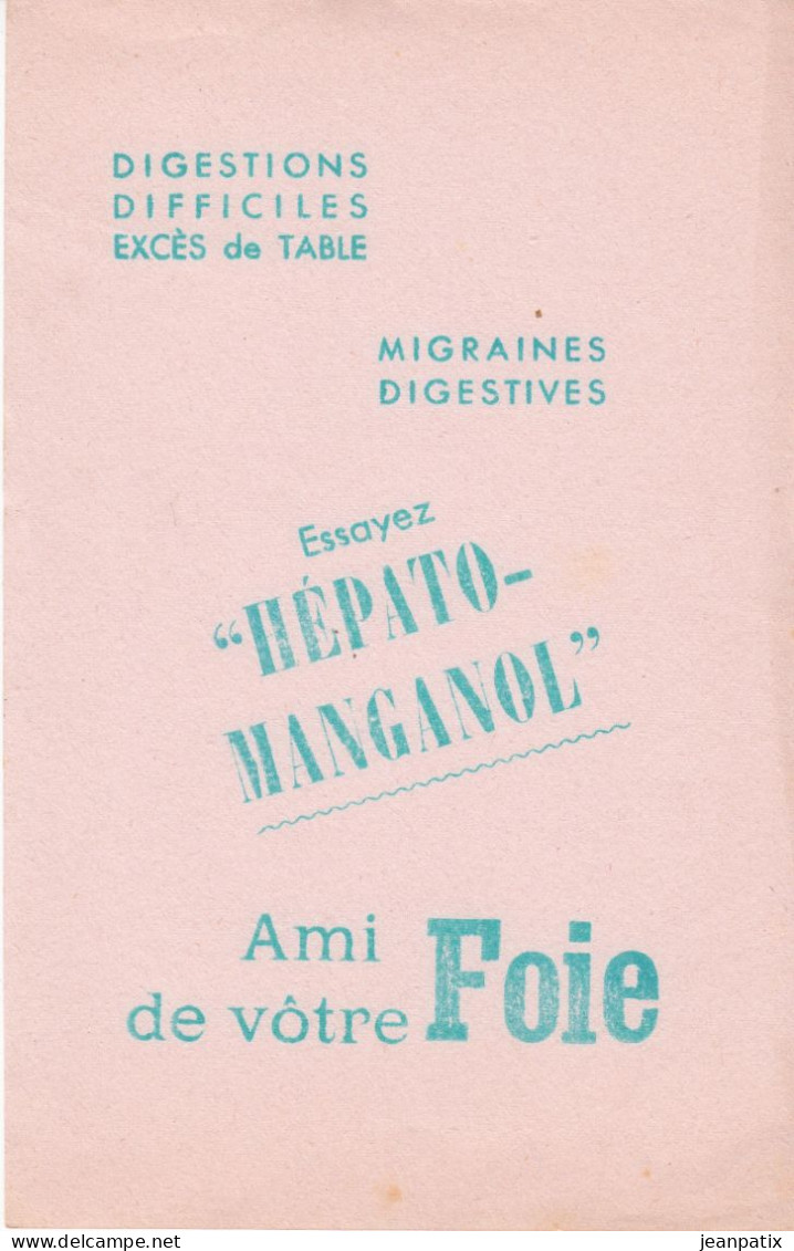 BUVARD & BLOTTER - Pharmacie - Essayez Hépato Manganol - Ami De Votre Foie - Cacao