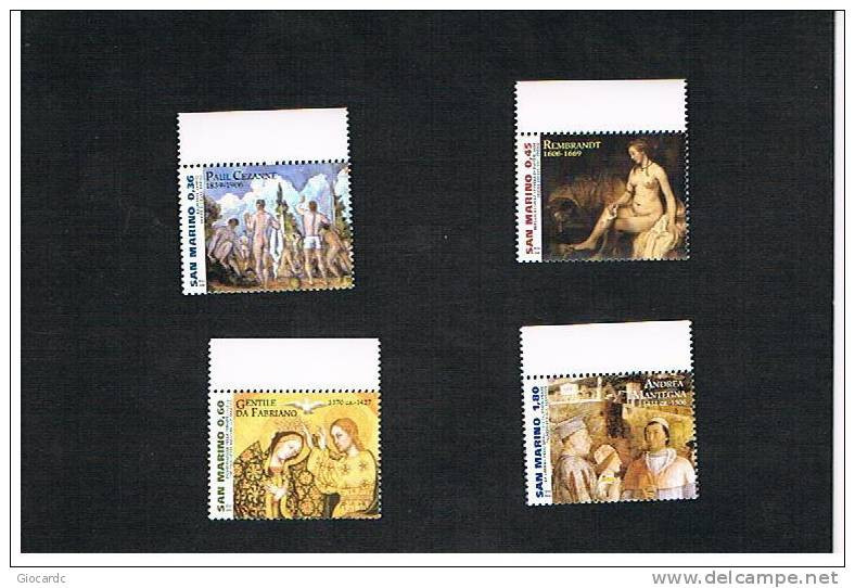 SAN MARINO - UNIF. 2098.2101  -   2006  ARTE: ANNIVERSARI E AVVENIMENTI  -  NUOVI ** - Unused Stamps