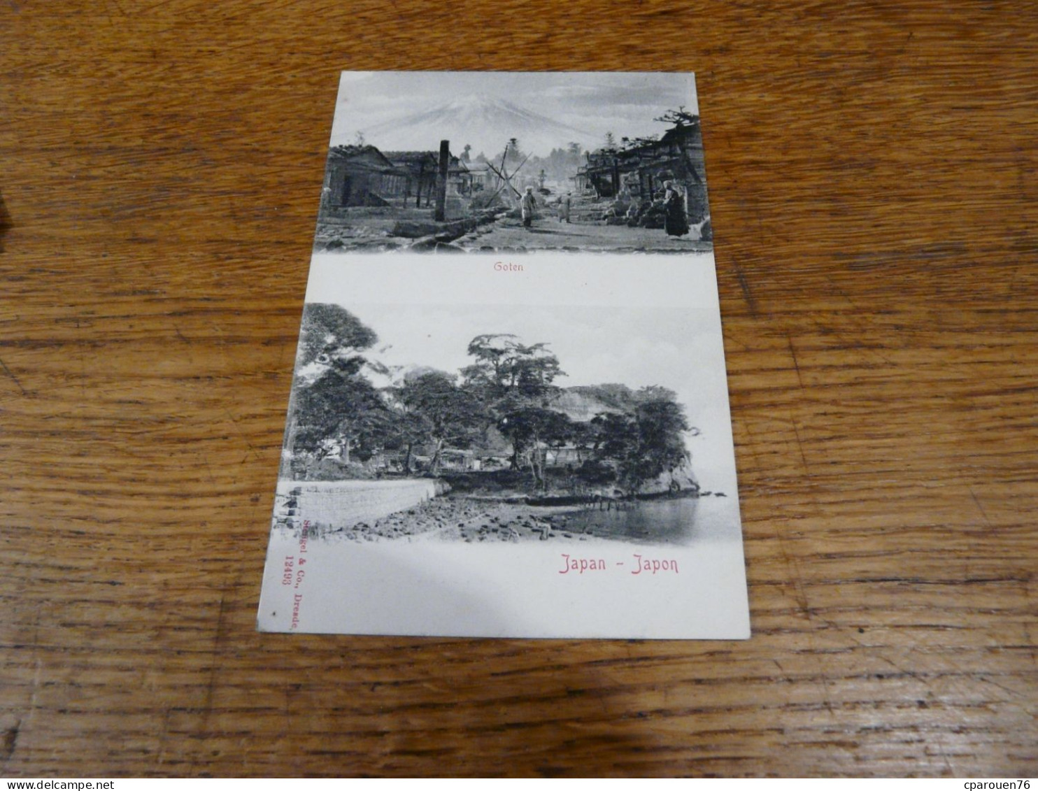 CPA 2 Cartes Postales IDENTIQUES ASIE JAPON JAPAN GOTEN FUJYHAMA  DOS NON SEPARE - Verzamelingen & Kavels