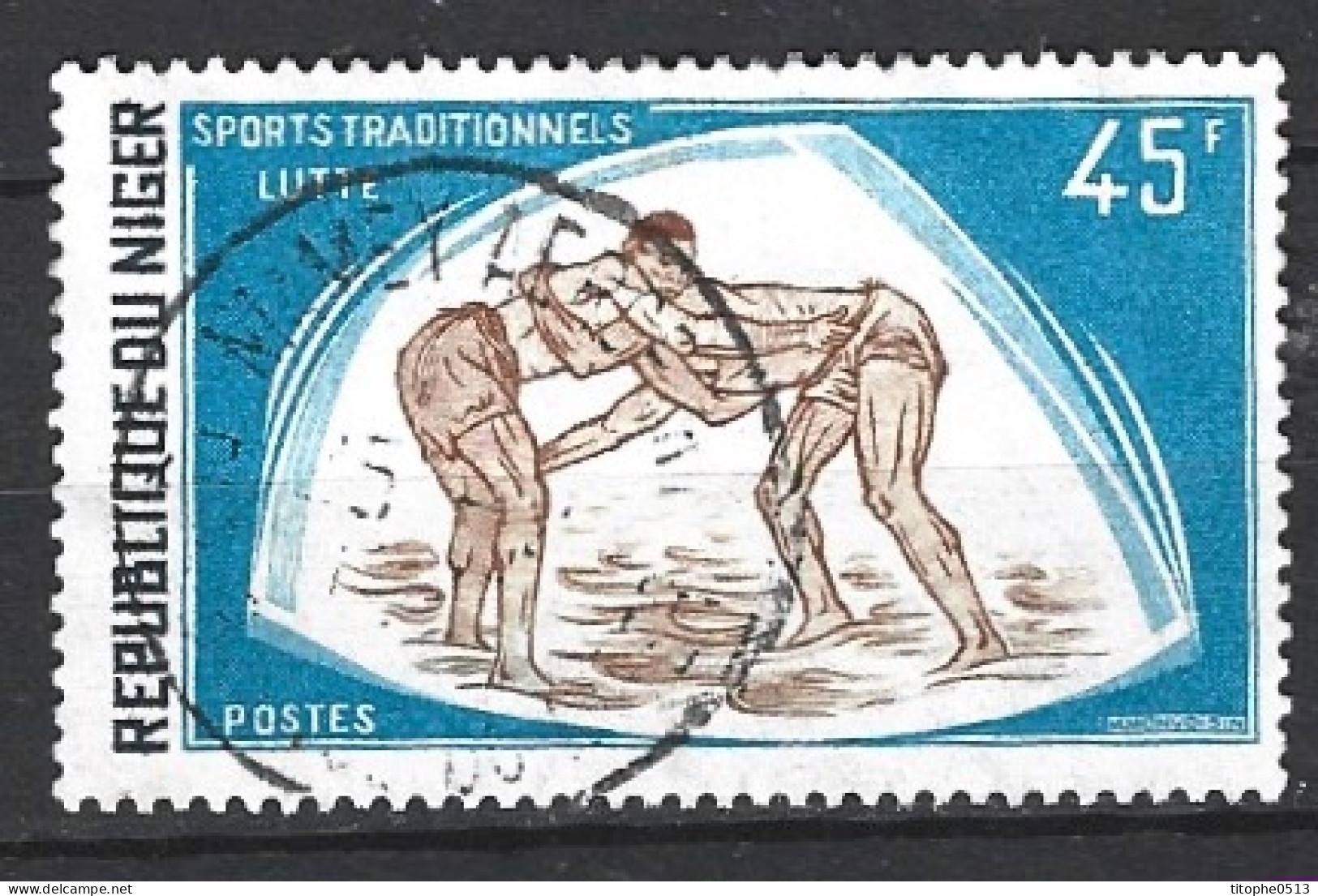 NIGER. N°335 De 1975 Oblitéré. Lutte. - Wrestling