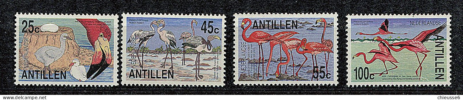 Antilles Néerlandaises ** N° 732 à 735 - Le Flamant Rose - Antilles