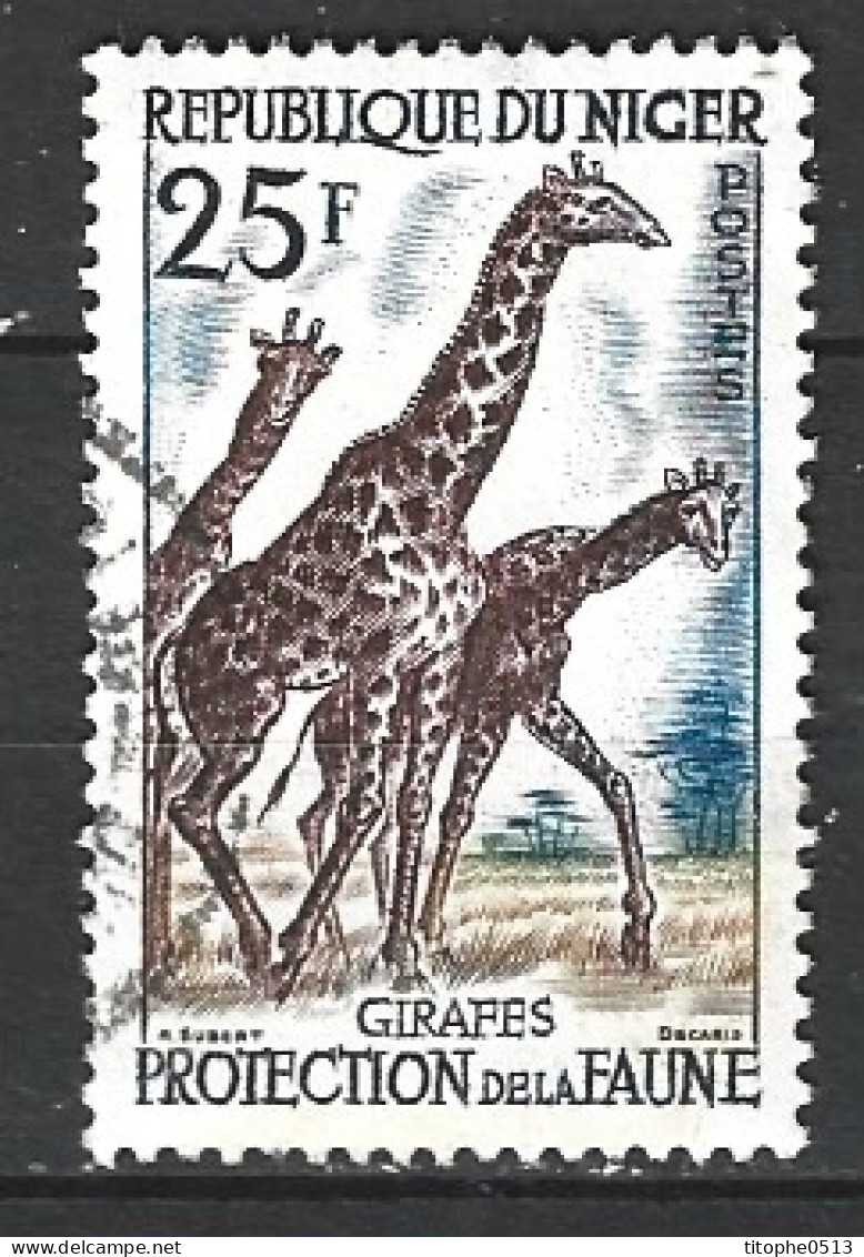 NIGER. N°103 De 1959 Oblitéré. Girafe. - Giraffes