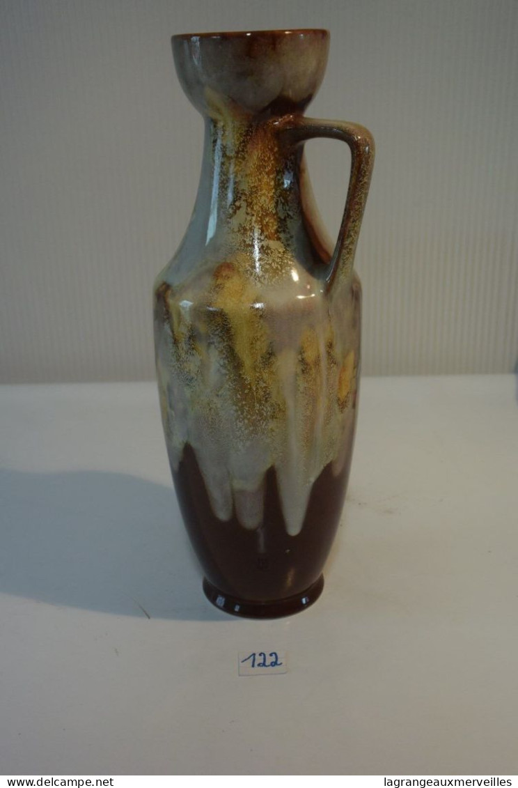 C122 Grand Vase Soliflore En Grès Germany 30 - Autres & Non Classés