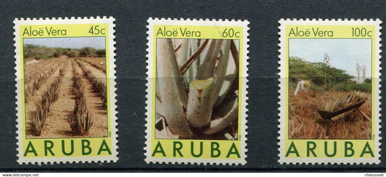 Aruba ** N° 37 à 39 - Culture De L'aloès - Antilles