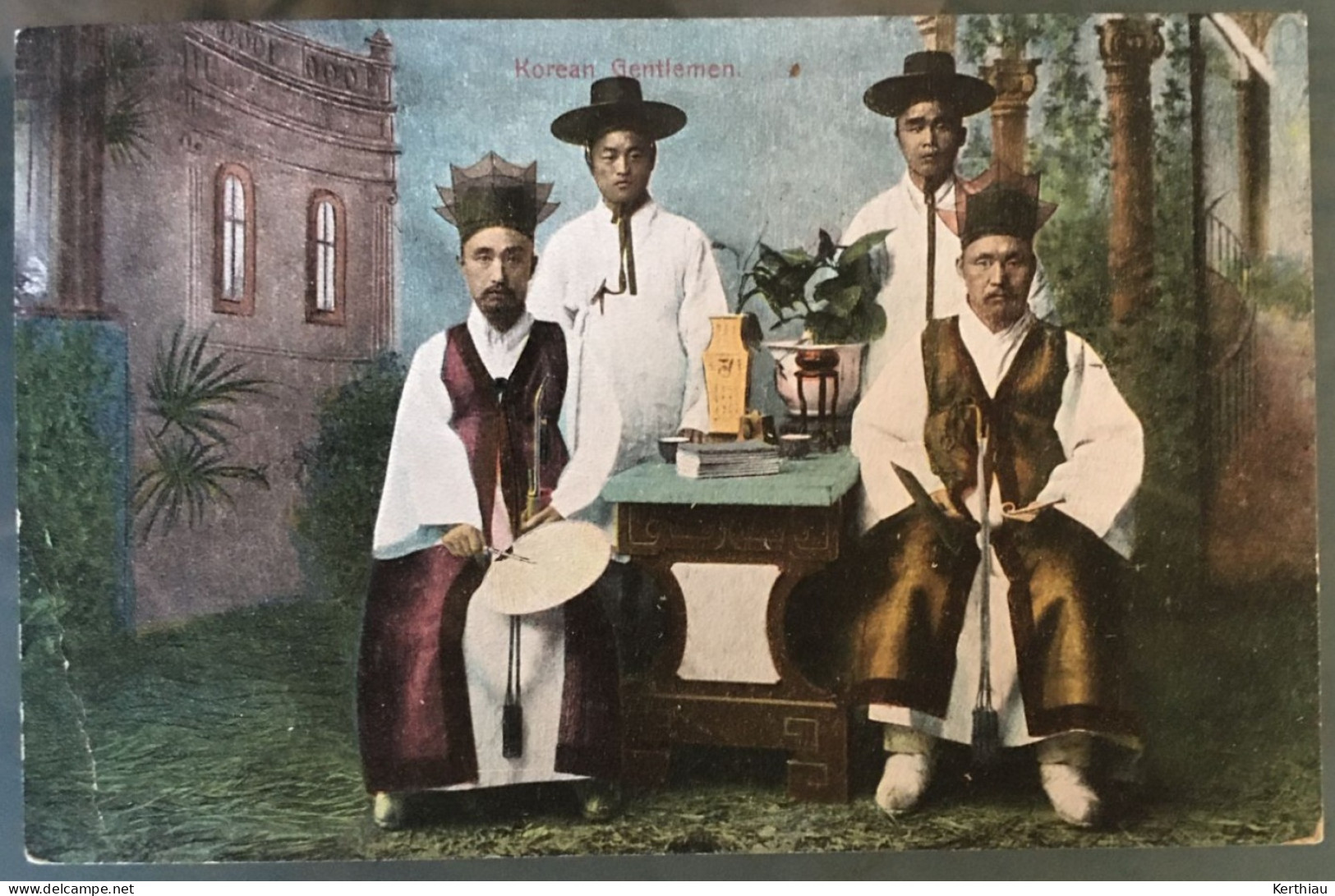 Korean Gentlemen - Colorisée, Circulée 1912 - Corée Du Sud